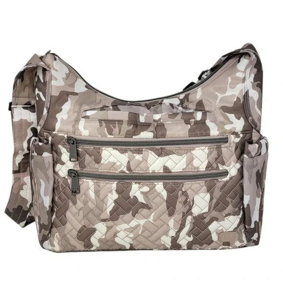 Lug Camper SE‎ Crossbody Bag Camo Taupe Special Edition RFID Purse Organizer - Picture 2 of 16